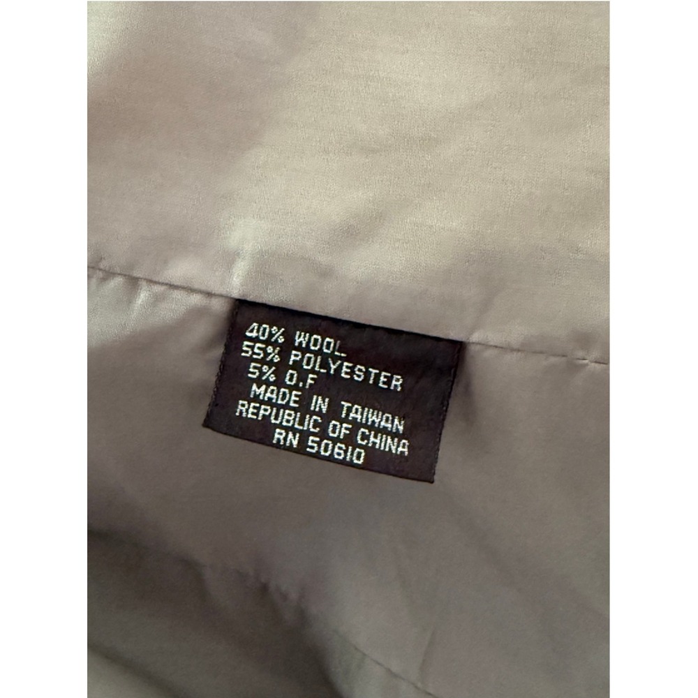 Vintage Sasson Wool Blend Blazer Jacket Taupe Corded Trim Sz Small‎ - Picture 12 of 12